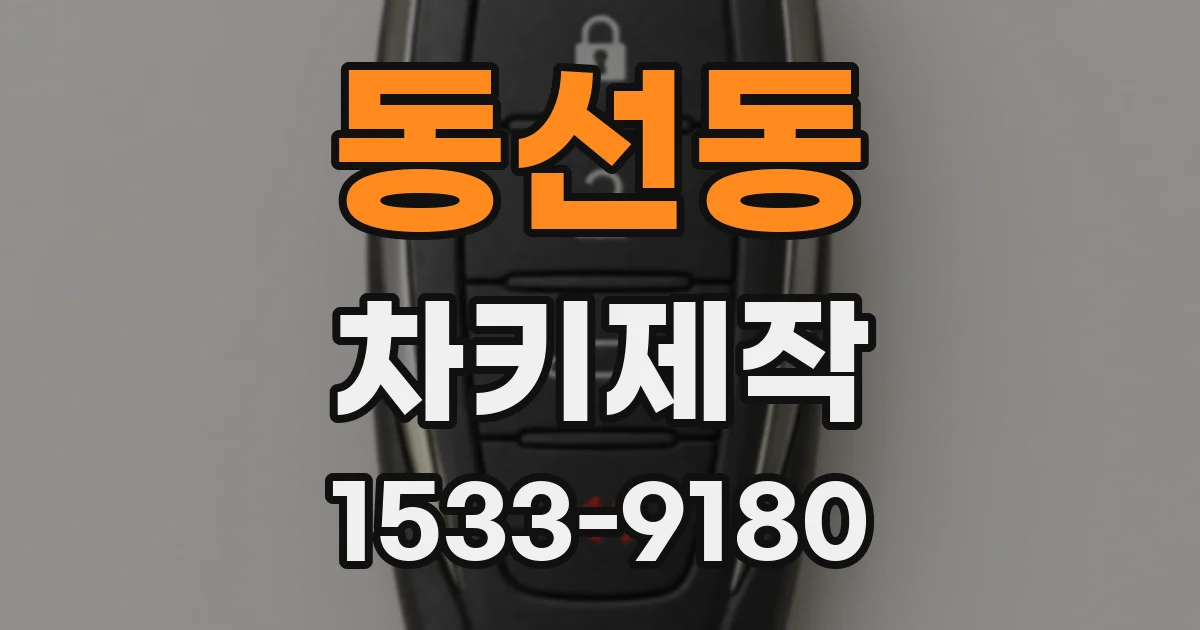 동선동 차키제작