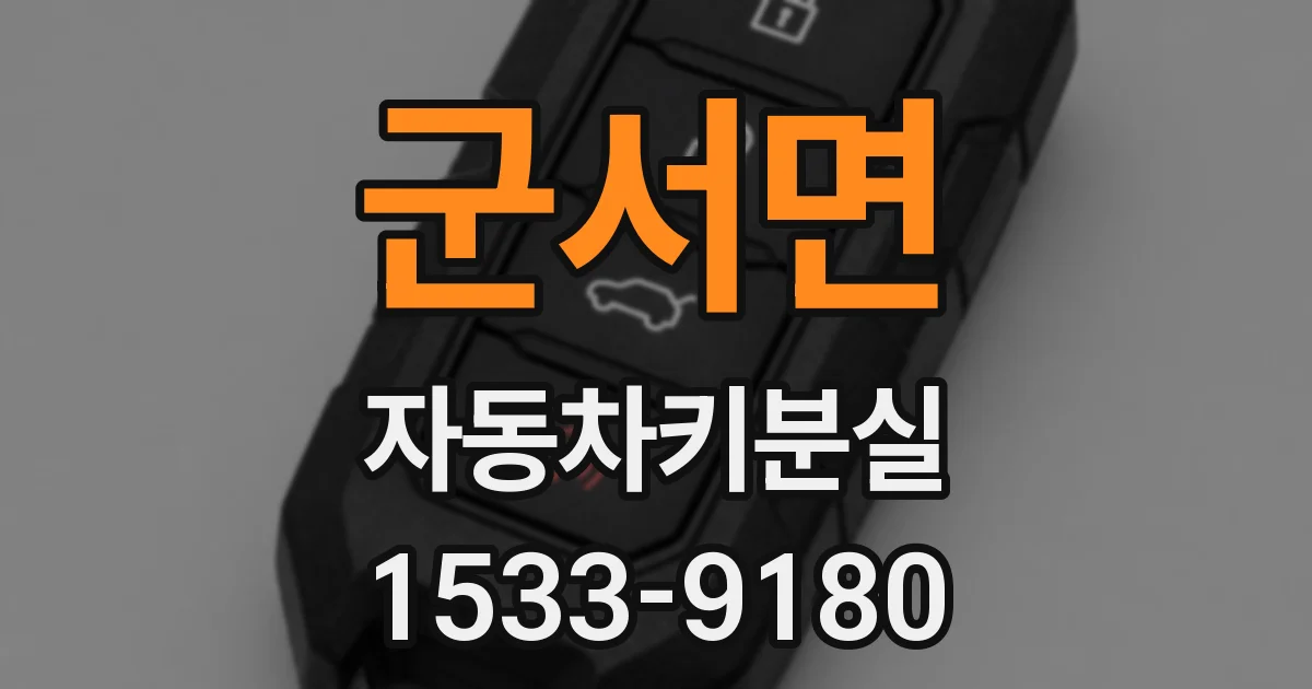 군서면 자동차키분실