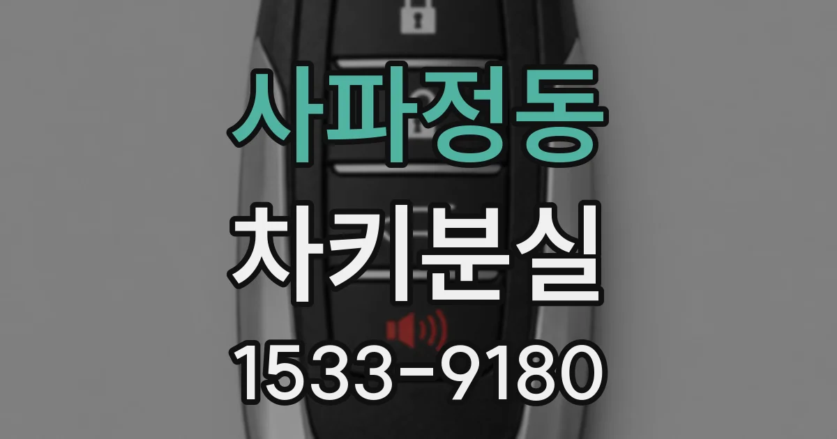 사파정동 차키분실