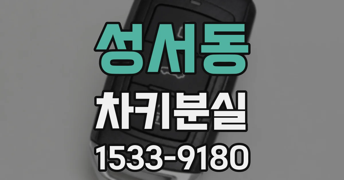 성서동 차키분실