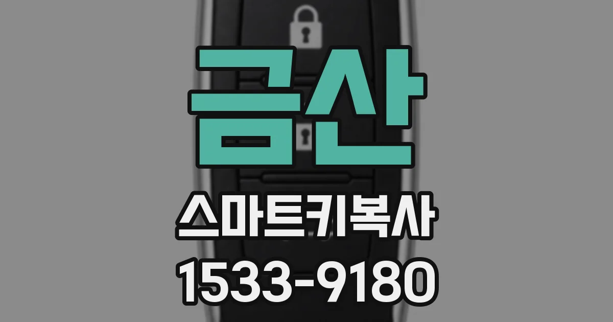 금산 스마트키복사
