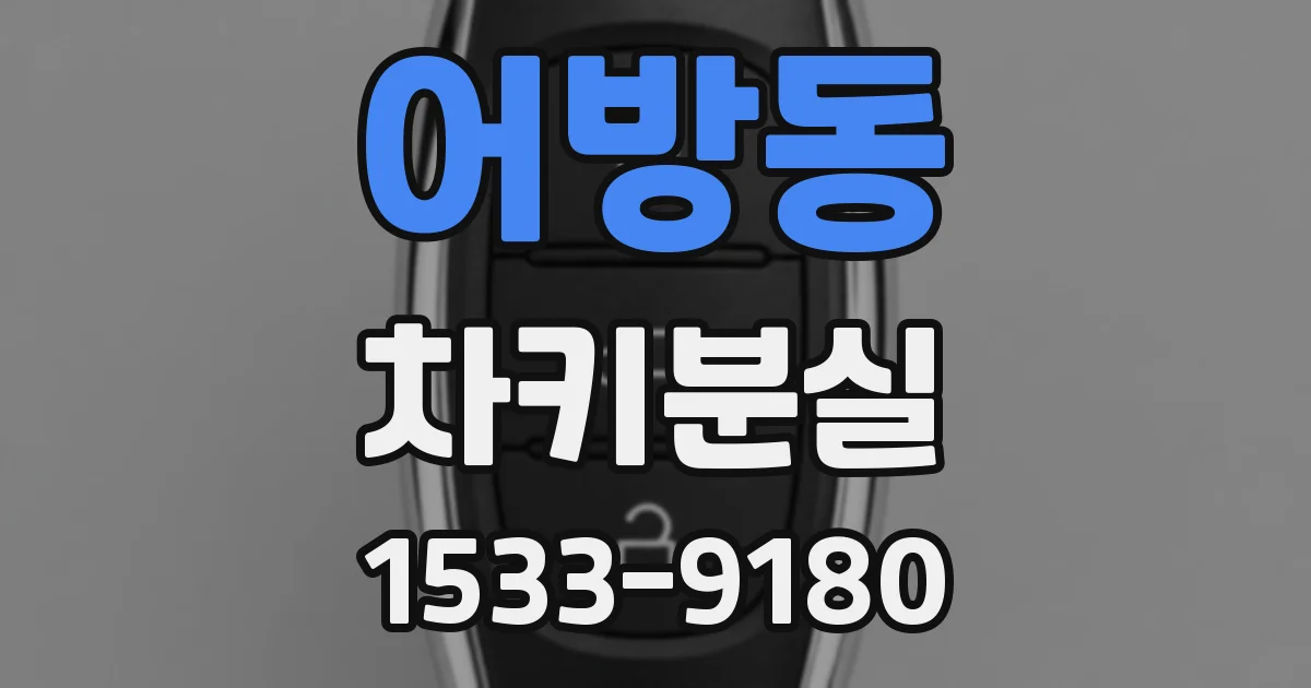 어방동 차키분실