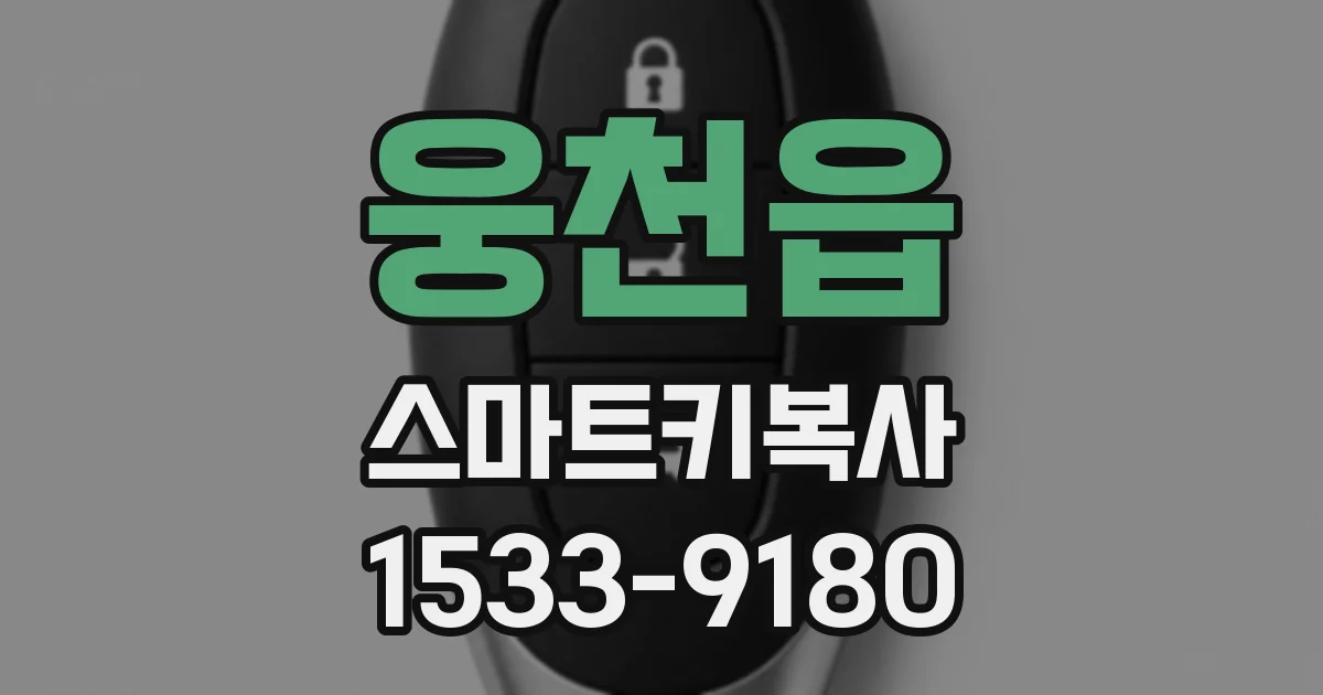 웅천읍 스마트키복사