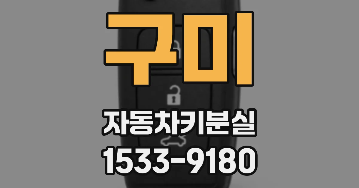 구미 자동차키분실