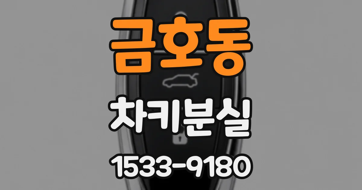 금호동 차키분실