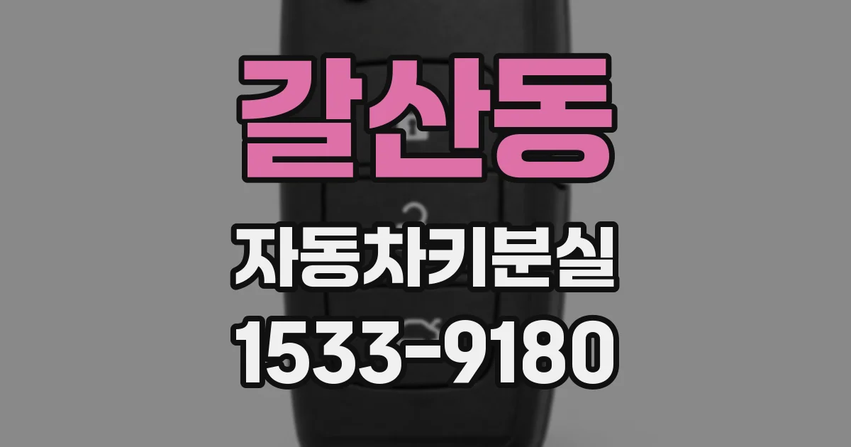 갈산동 자동차키분실