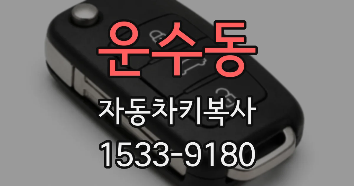 운수동 자동차키복사