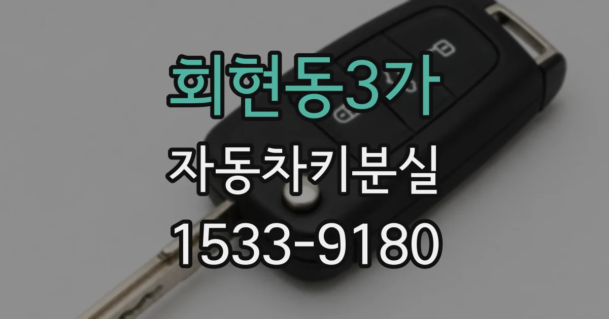 회현동3가 자동차키분실