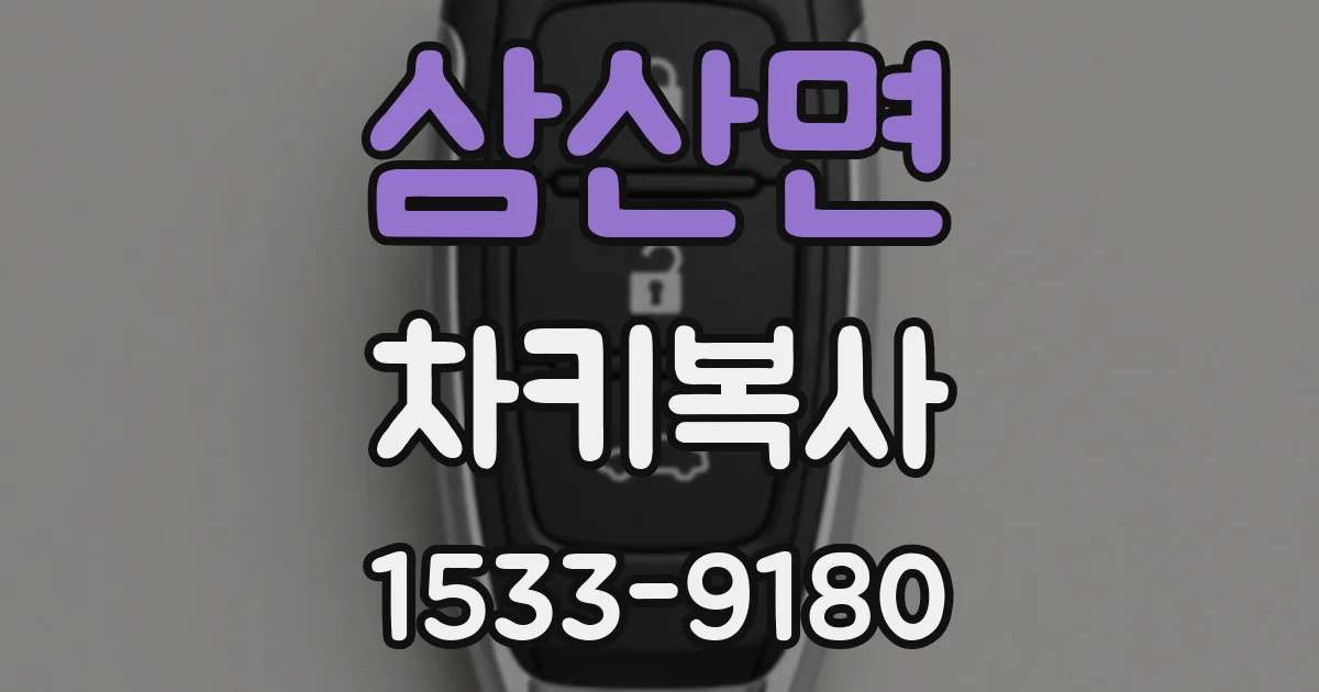 삼산면 차키복사