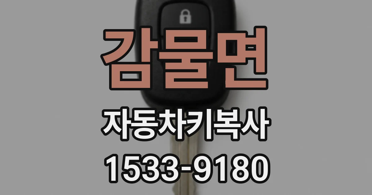 감물면 자동차키복사