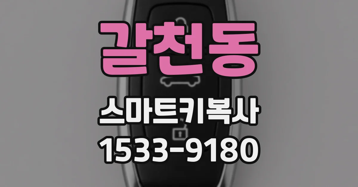 갈천동 스마트키복사