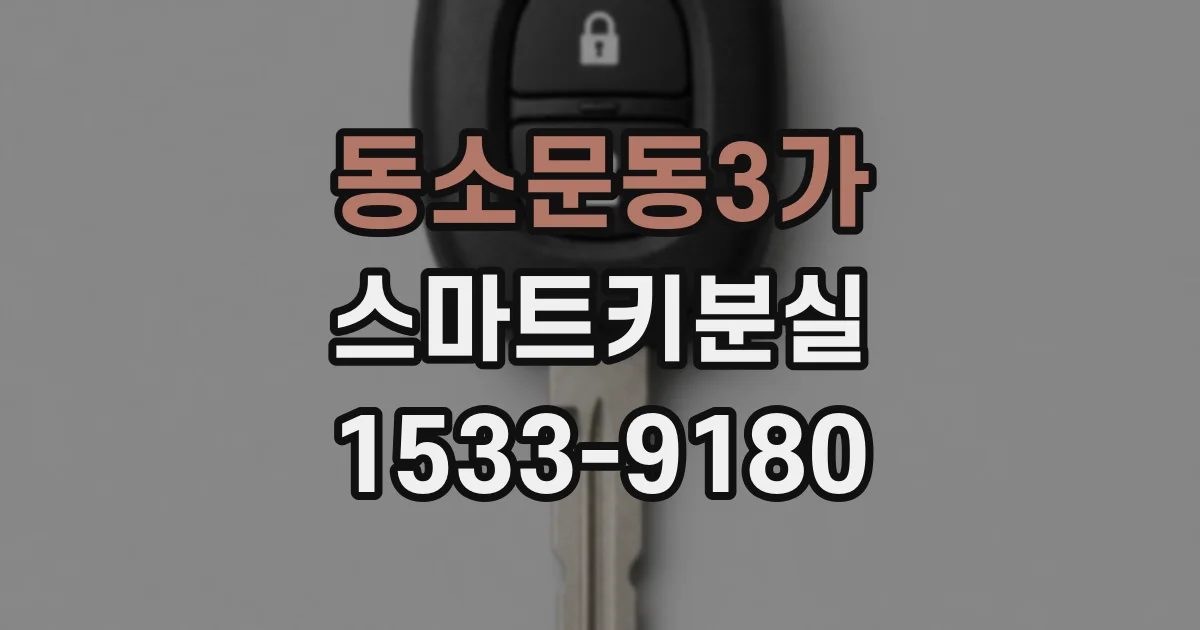 동소문동3가 스마트키분실