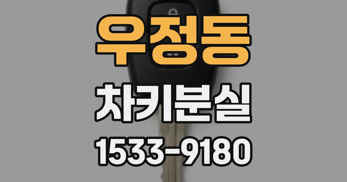 우정동 차키분실
