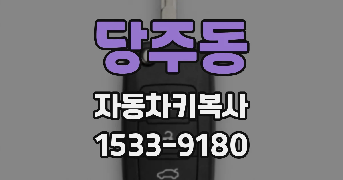 당주동 자동차키복사