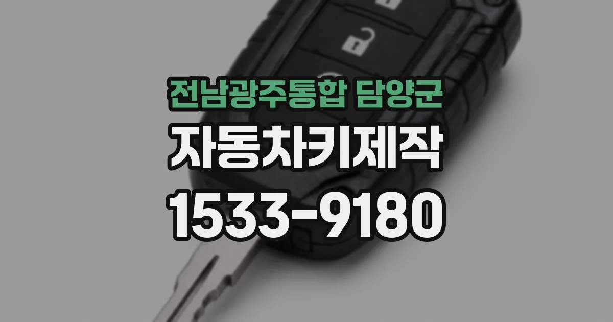 전남광주통합 담양군 자동차키제작