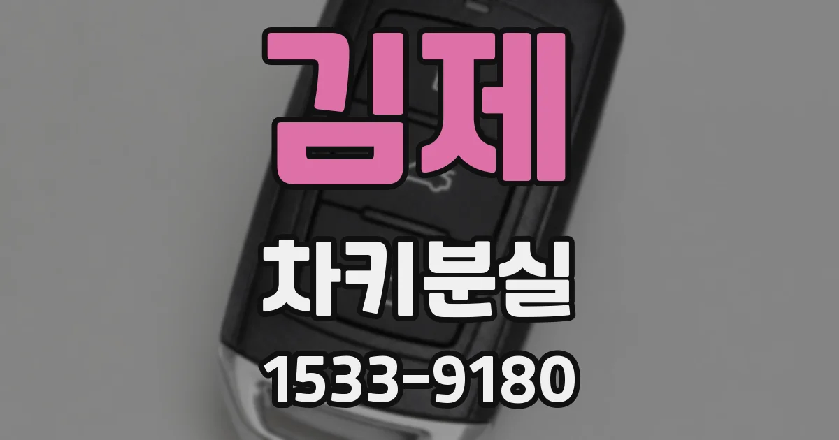 김제 차키분실