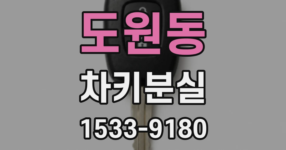 도원동 차키분실