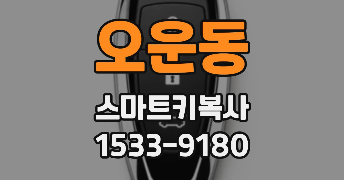 오운동 스마트키복사
