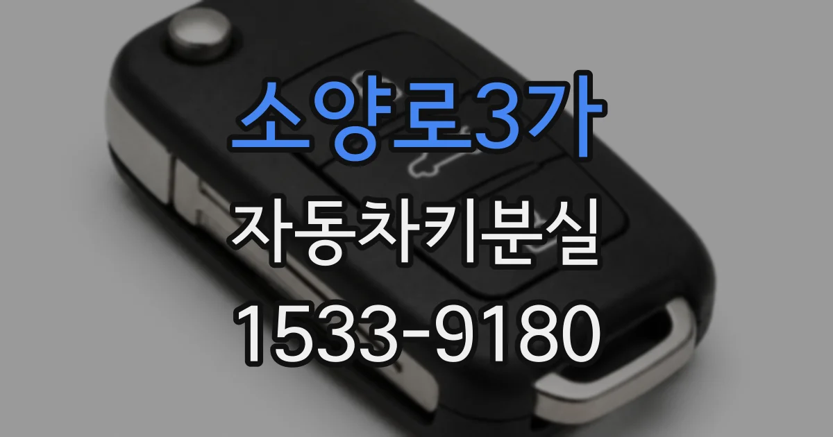소양로3가 자동차키분실