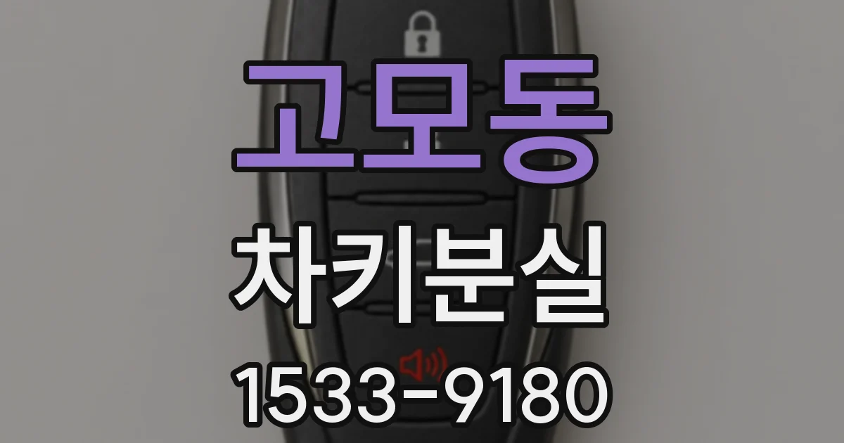 고모동 차키분실