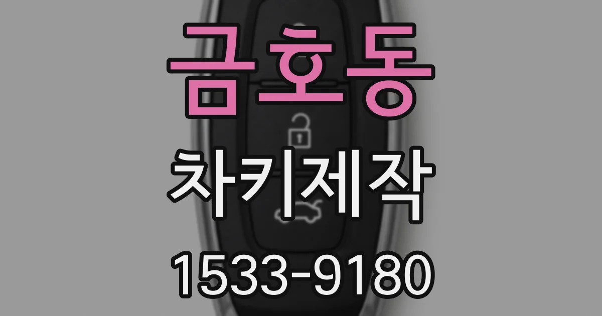 금호동 차키제작