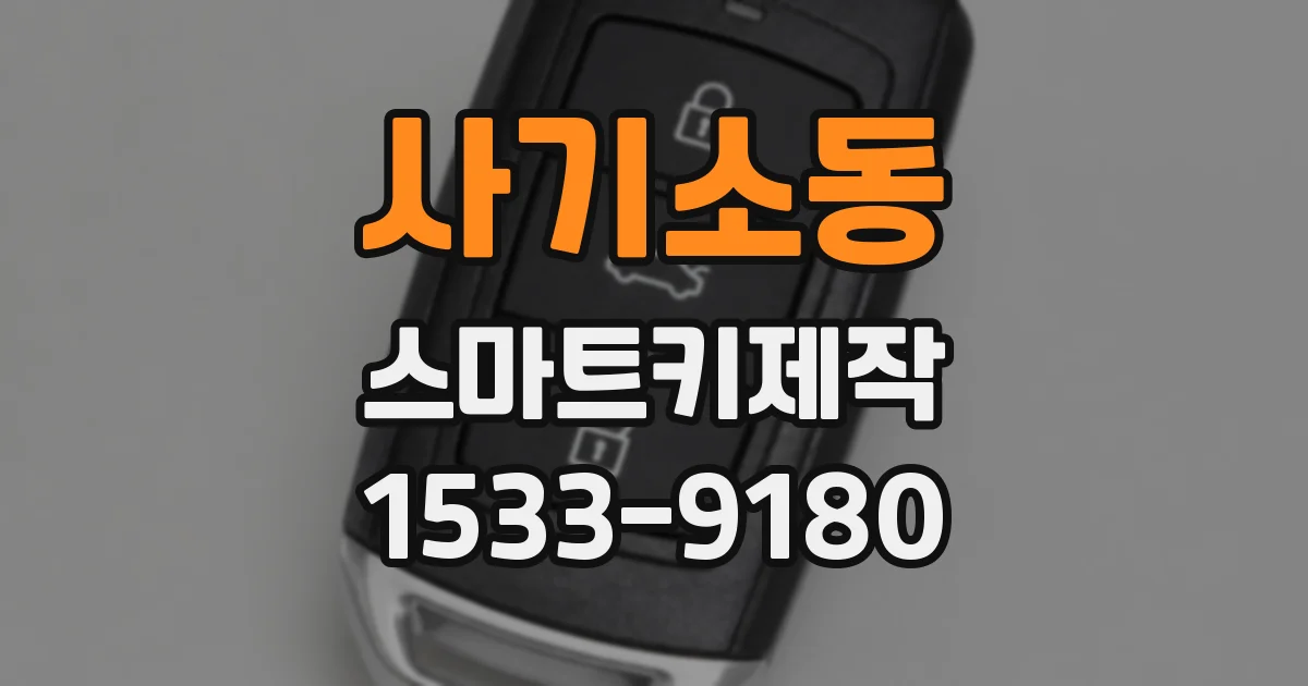 사기소동 스마트키제작
