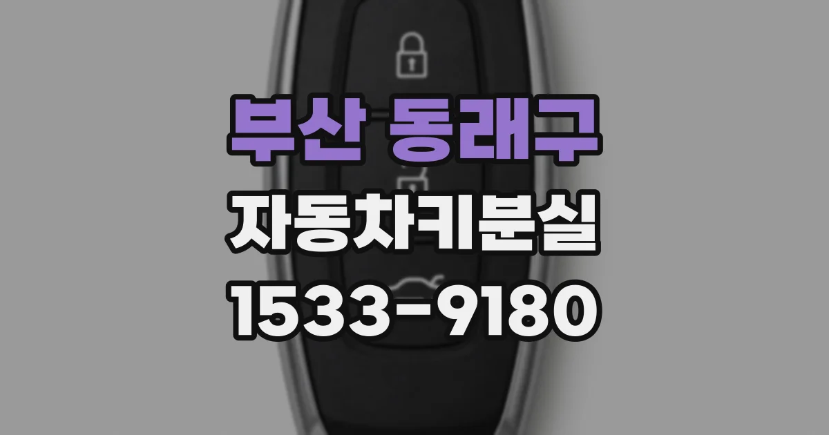 부산 동래구 자동차키분실