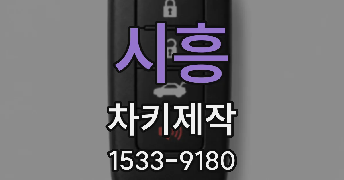시흥 차키제작