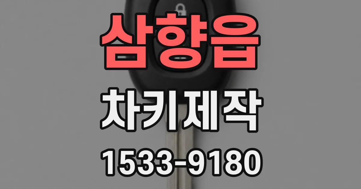 삼향읍 차키제작