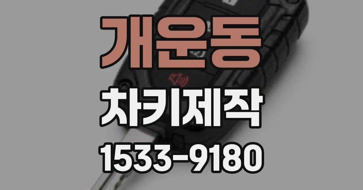 개운동 차키제작