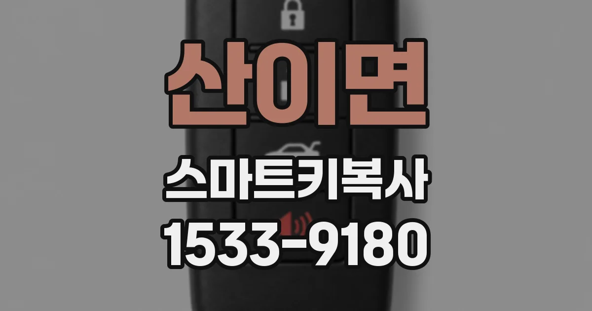 산이면 스마트키복사