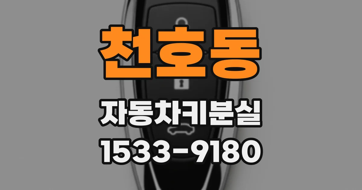 천호동 자동차키분실