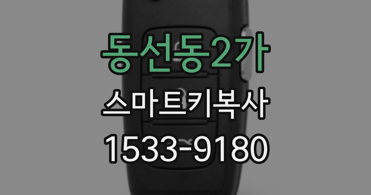동선동2가 스마트키복사