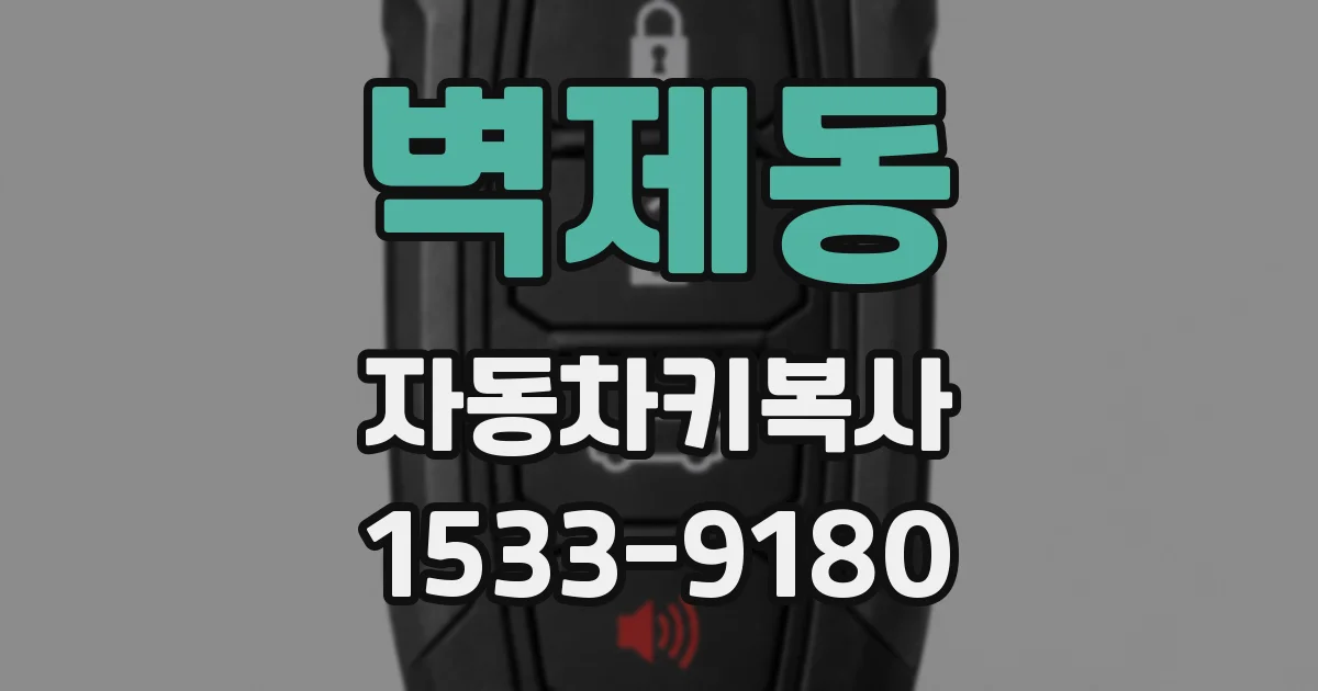 벽제동 자동차키복사
