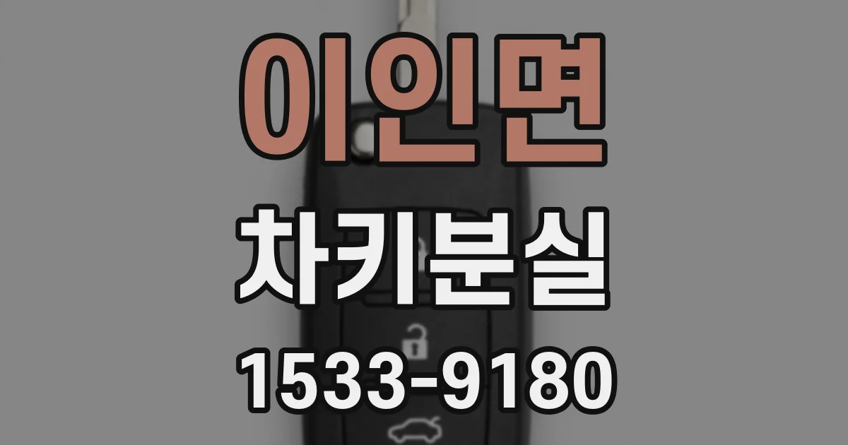 이인면 차키분실