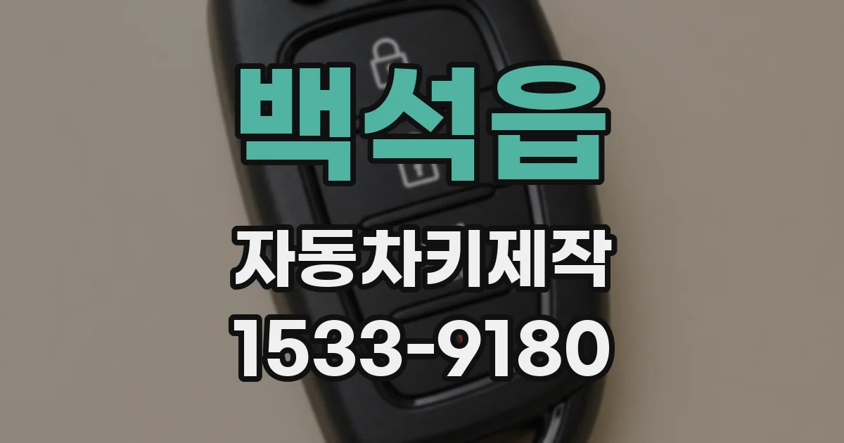 백석읍 자동차키제작