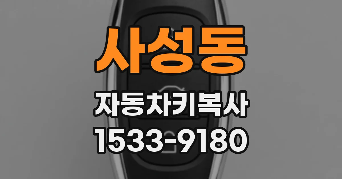 사성동 자동차키복사