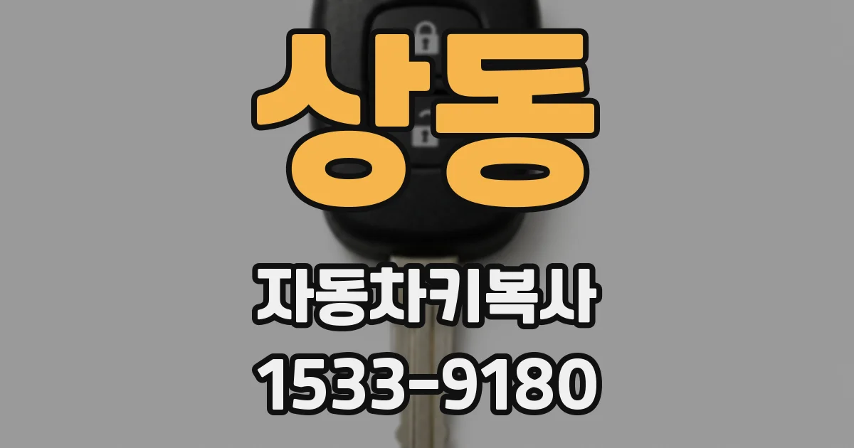 상동 자동차키복사