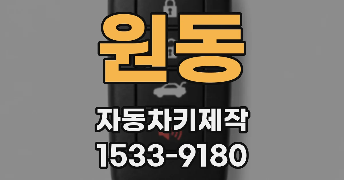 원동 자동차키제작