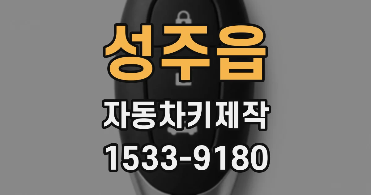 성주읍 자동차키제작
