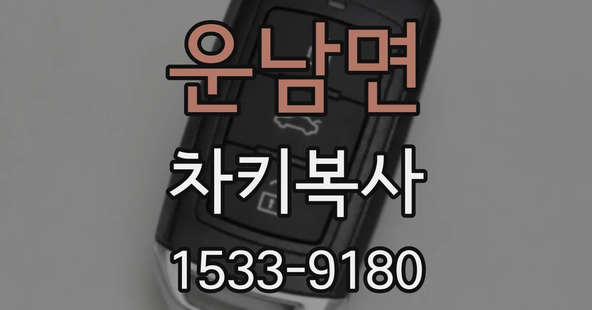 운남면 차키복사