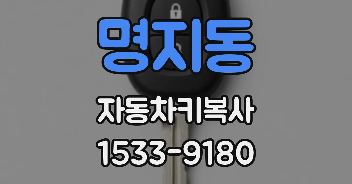 명지동 자동차키복사