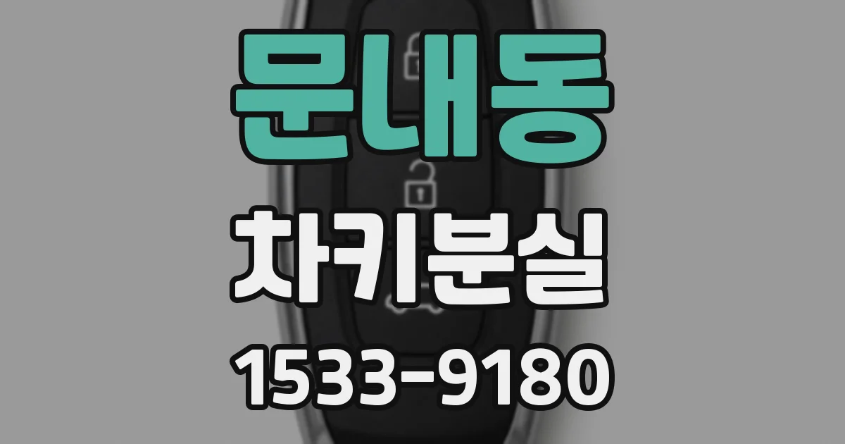 문내동 차키분실