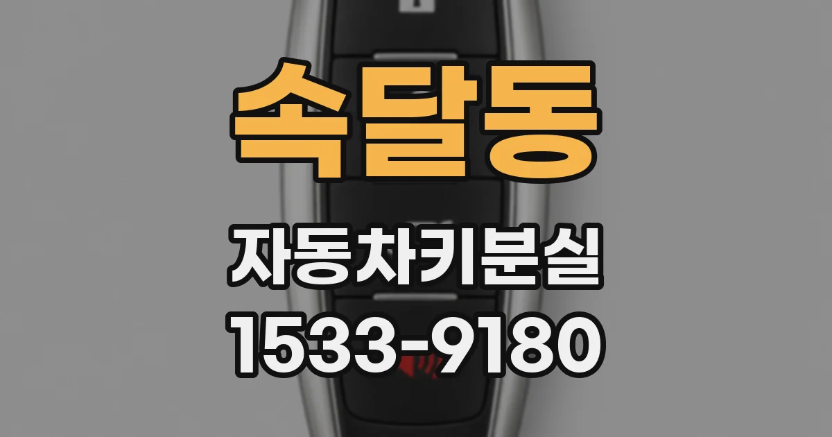 속달동 자동차키분실