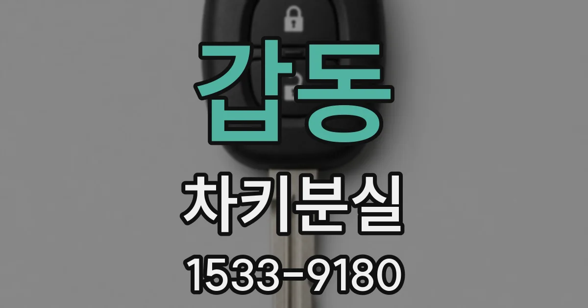 갑동 차키분실