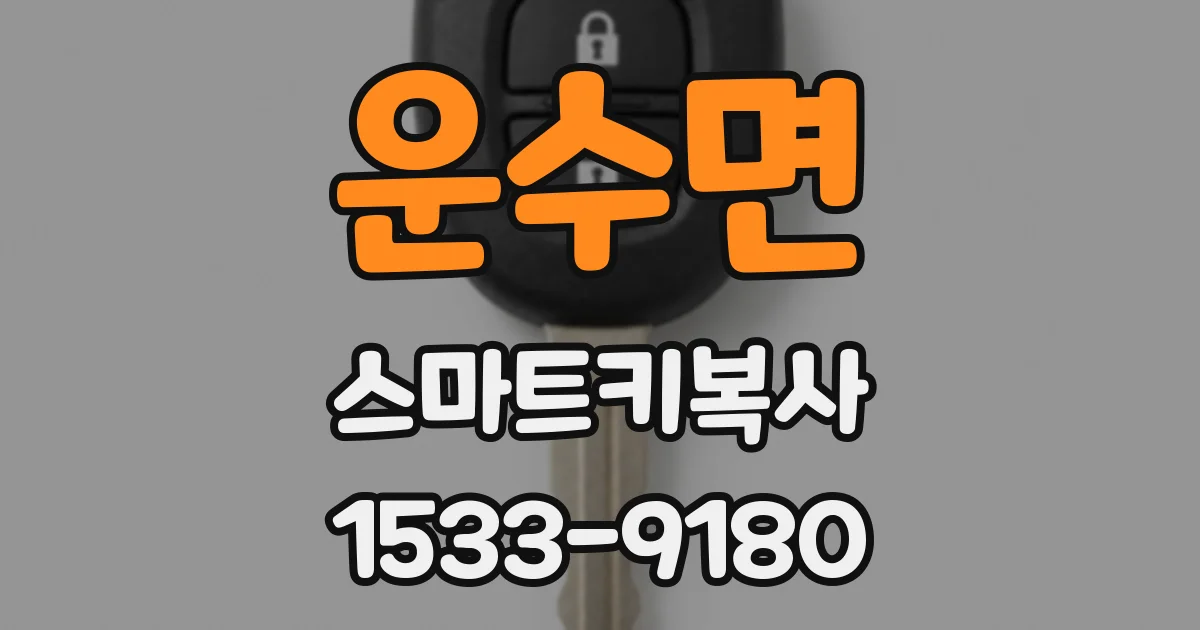 운수면 스마트키복사