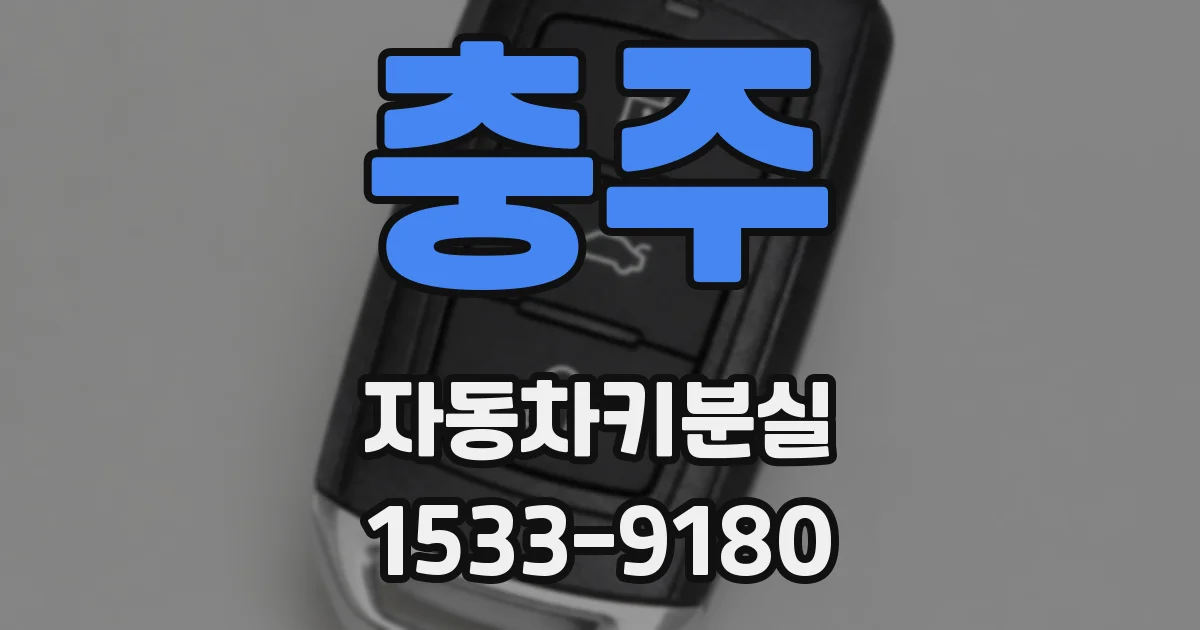 충주 자동차키분실