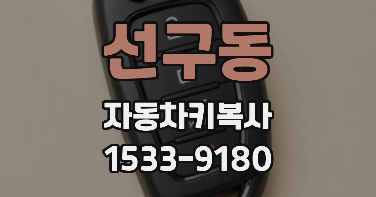 선구동 자동차키복사
