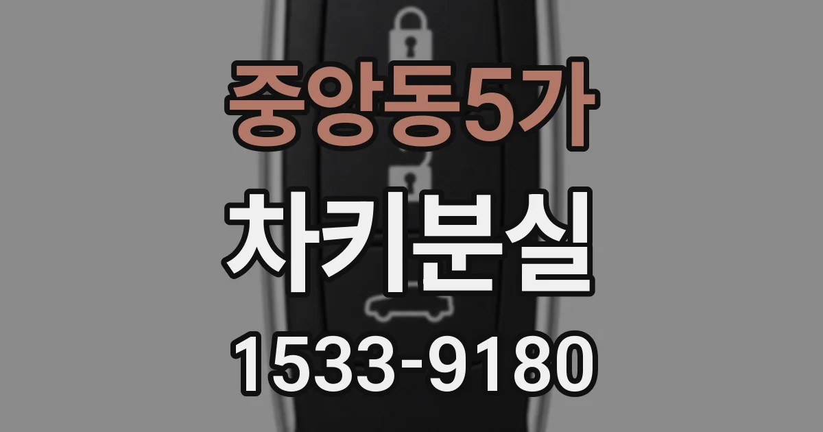 중앙동5가 차키분실