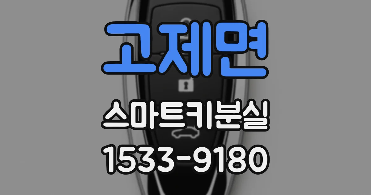 고제면 스마트키분실